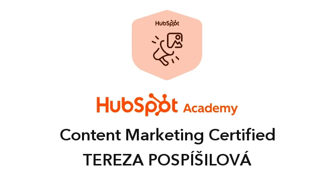 Content Marketing Certified: Odznak HubSpot Academy: Content Marketing Certified