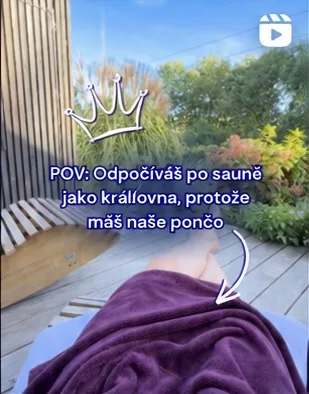 Reel: odpočinek po sauně v ponču